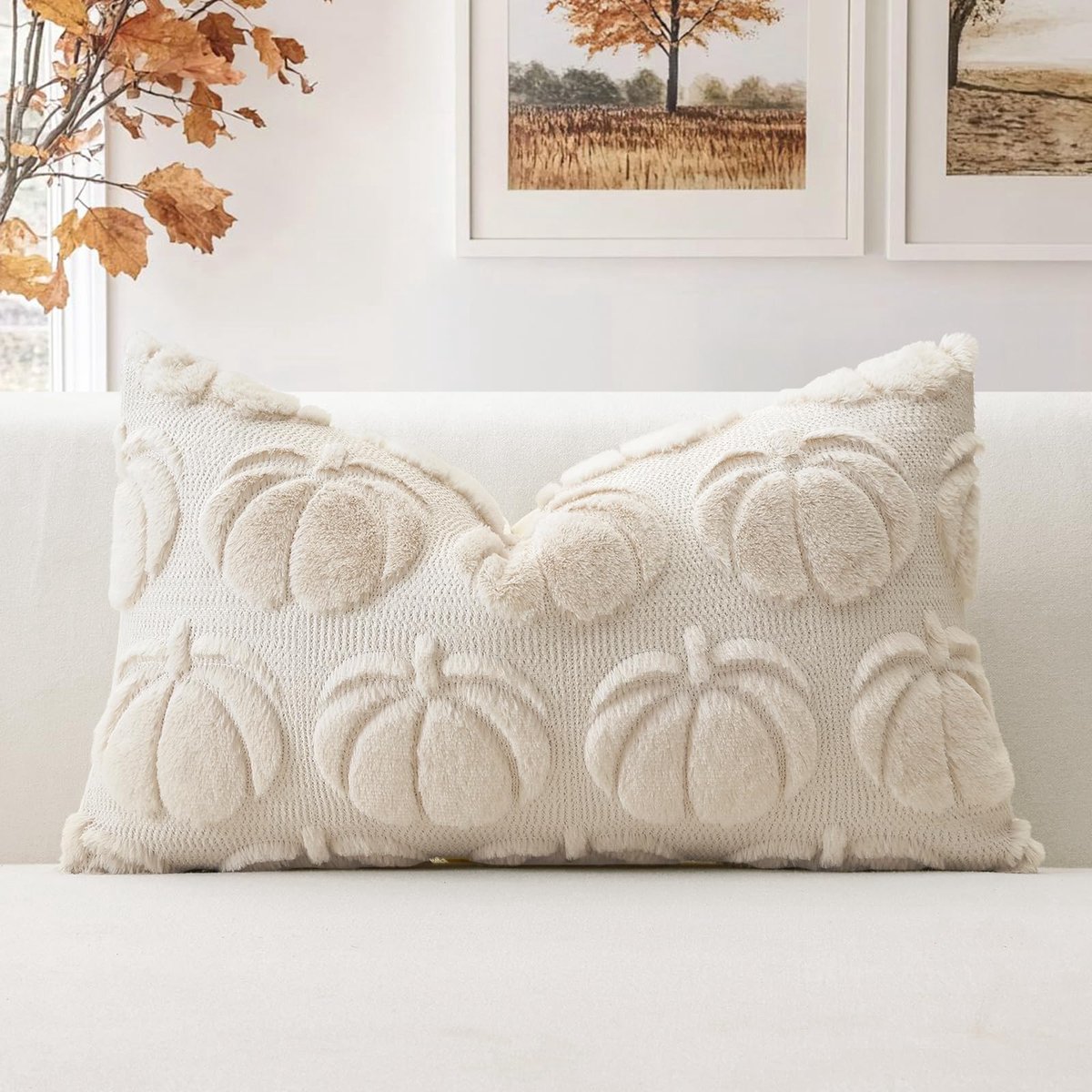 Kussenslopen 30 x 50 cm - kort wol fluweel - luxe stijl - decoratieve herfstlook - ShopVlot