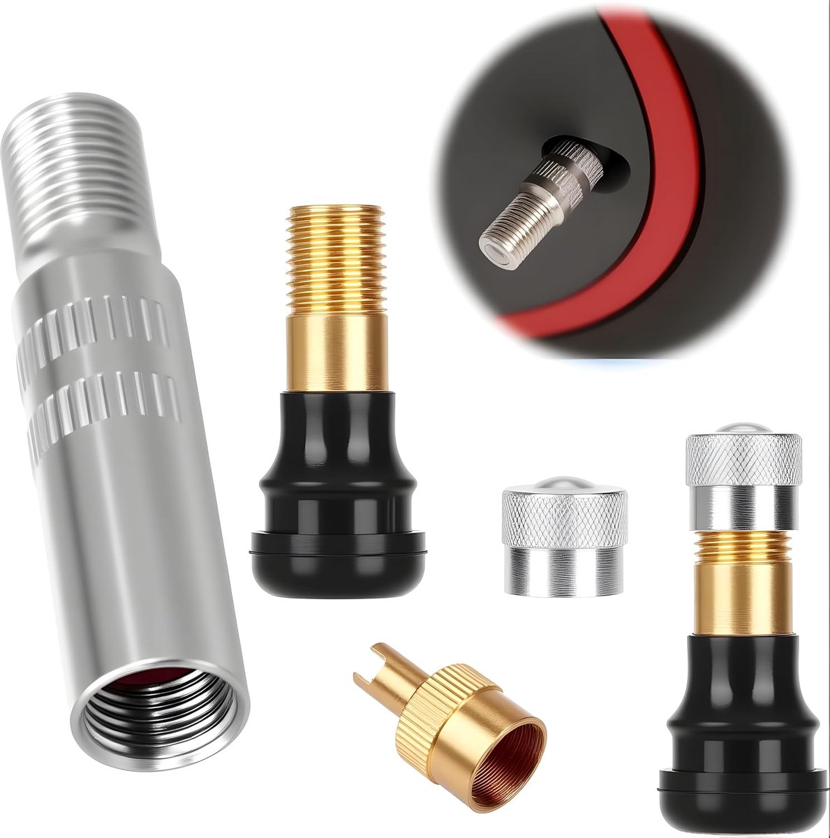 Durable Electric Scooter Tubeless Tire Vacuum Valve 2cm Long - ShopVlot