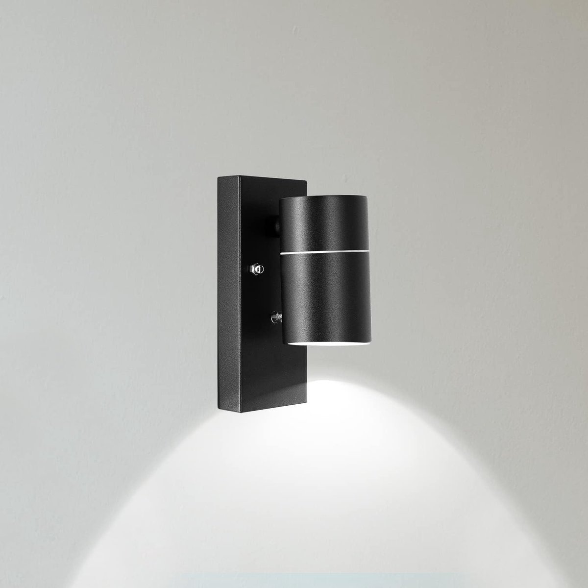Buitenwandlamp met Schemerschakelaar - Zwart - Neerwaartse 6000k - Waterdichte LED Lamp met Lichtsensor - Voor Tuinen en Ingangen