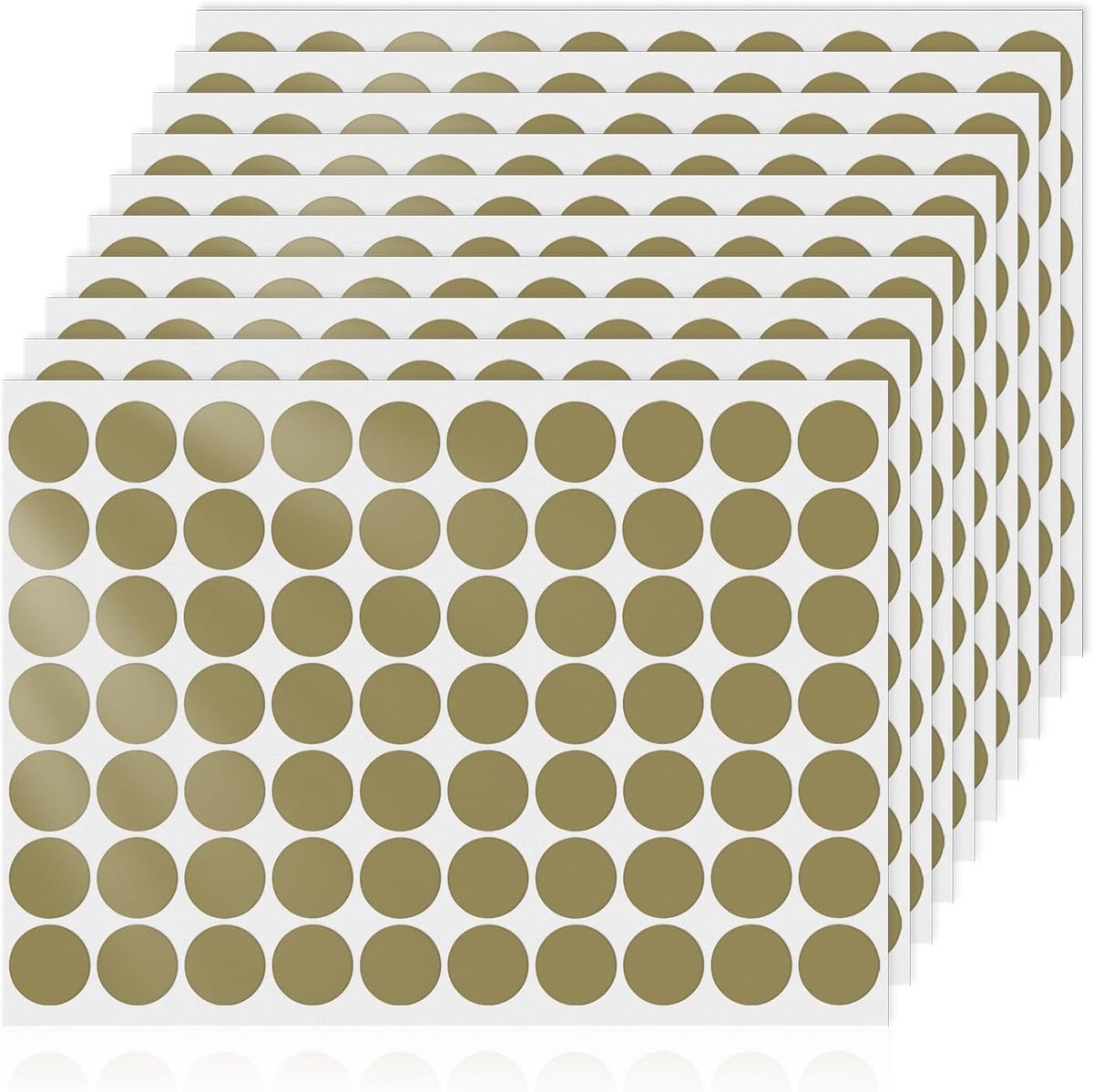 Plakstippen 25 mm - Gouden vinyl - Zelfklevend en afneembaar - Waterdichte stippenstickers voor kantoor - ShopVlot