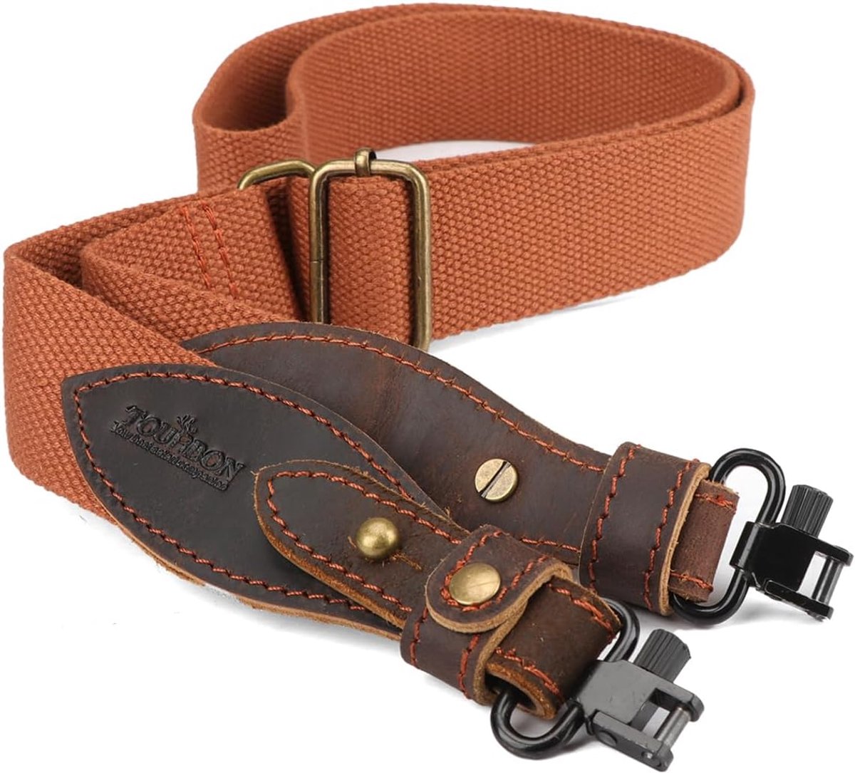 Geweerband 1.5 Inch - Leer en katoen - Verstelbaar - Ideaal voor jacht - ShopVlot