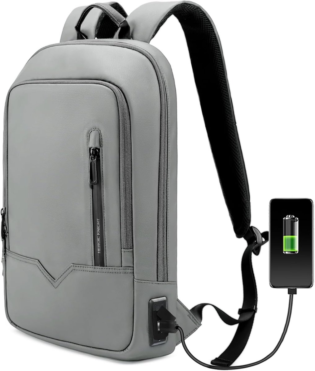 15.6 inch Slim Compact Laptop Backpack for Men Women with USB Charging Port - ShopVlot