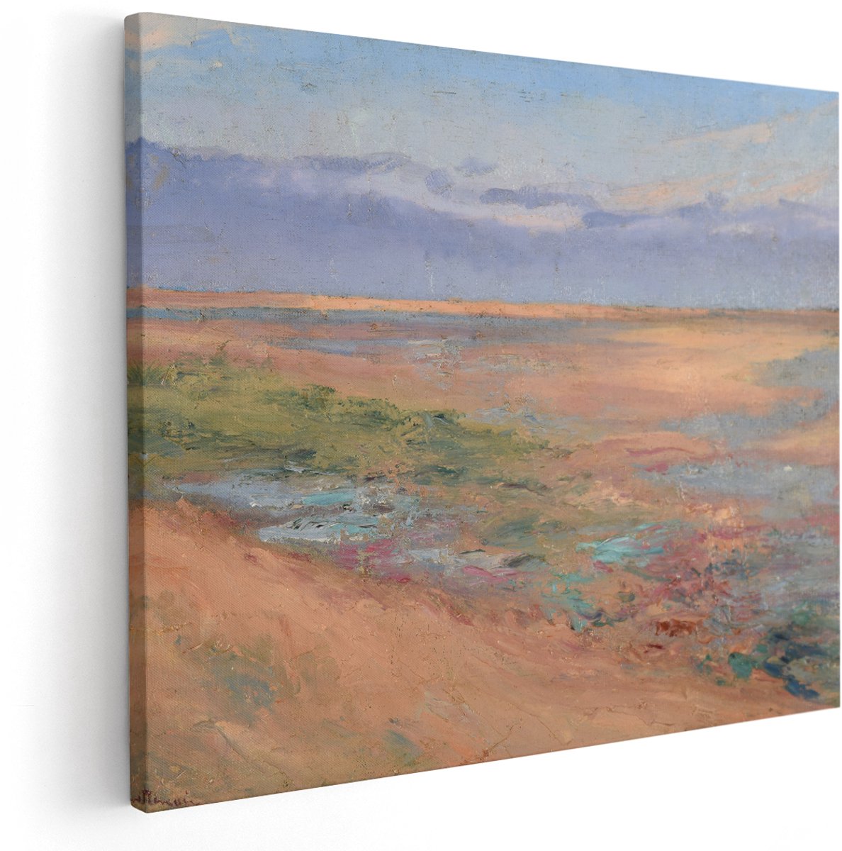 Artaza Canvas Schilderij Landschap - 150x120 cm - Groot - Wanddecoratie Natuur - Muurdecoratie Impressionisme - Decoratie Woonkamer - Schilderijen Op Canvas