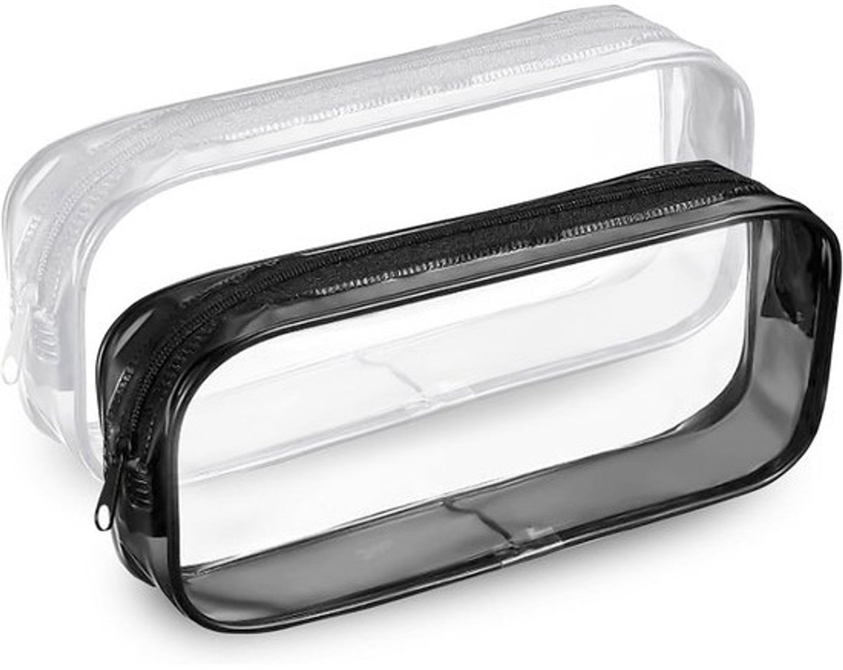 Grote Doorzichtige Etui - Draagbare PVC Organizer voor School, Kantoor en Make-up