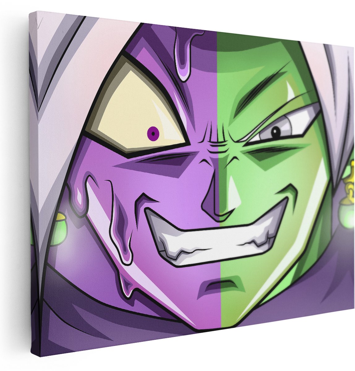 Artaza Canvas Schilderij Anime Portret - 160x120 cm - Groot - Zamasu Wanddecoratie Dragon Ball - Muurdecoratie Mannen - Schilderijen Op Canvas