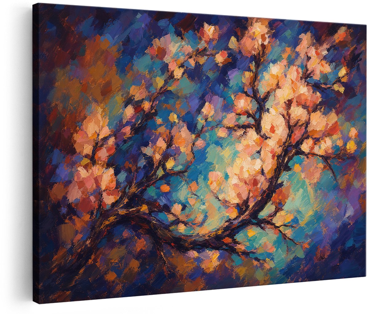 Artaza Canvas Schilderij Naakt Liggende Vrouw - Abstract Kleurig - Streetart - 180x120 cm - Groot - Wanddecoratie Woonkamer - Schilderijen - Muurdecoratie