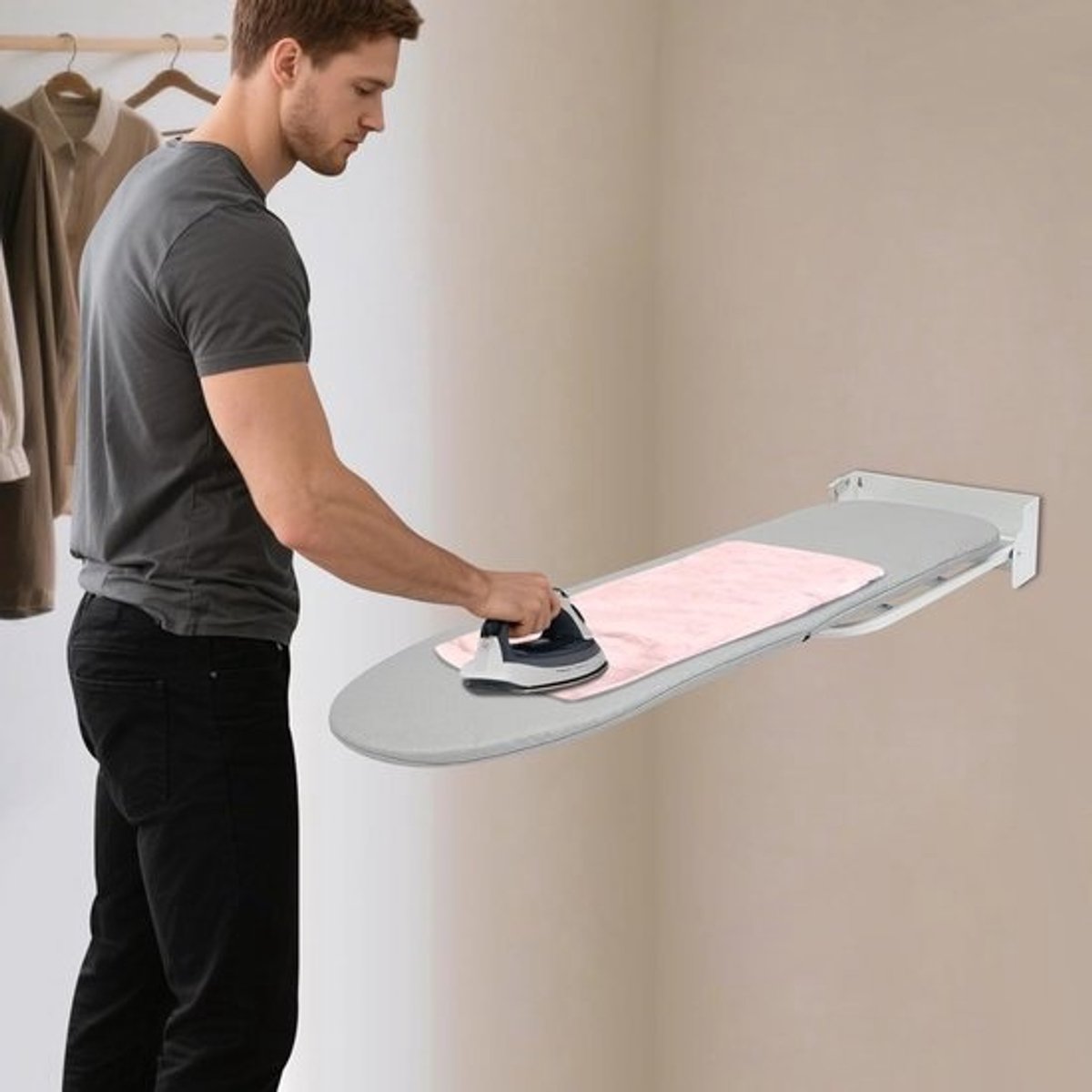 Opklapbaar Strijkplank aan de Muur Hittebestendig en Draaibaar