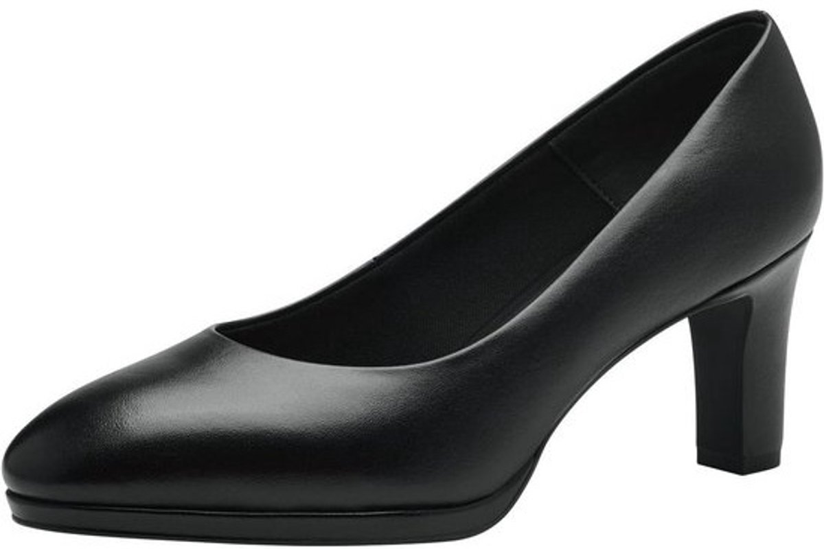Tijdloze Pumps met Blokhak in Leder