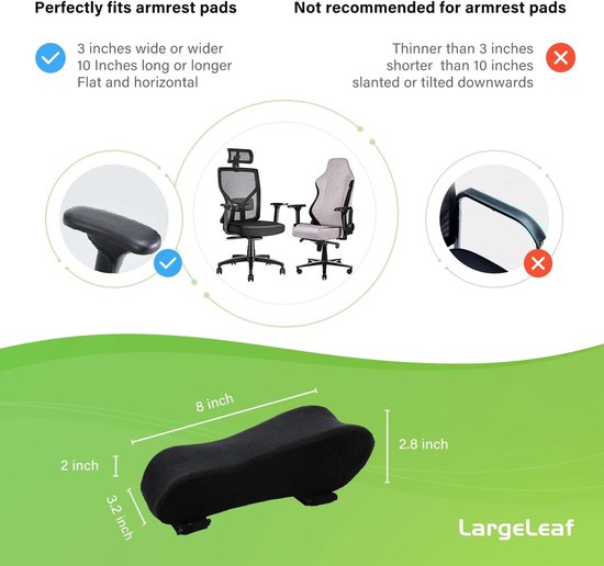 Ergonomische Armsteunen voor Stoelen, Elbow Cushion, Drukverlichting, Geheugenfoam, 2-Delige Set, Comfortabel en Ondersteunend — afbeelding 3