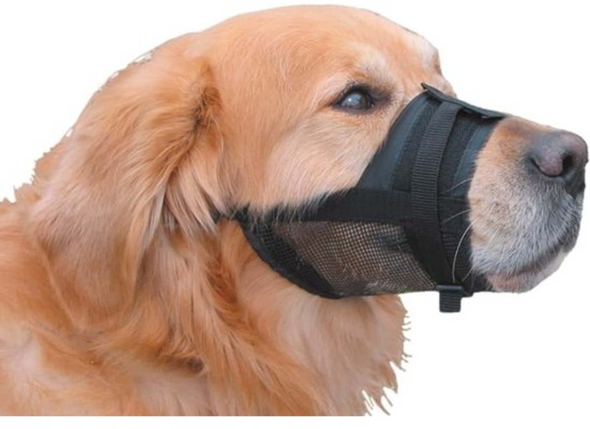 Verstelbare Nylon Muilkorf voor Kleine Hond, Zwart