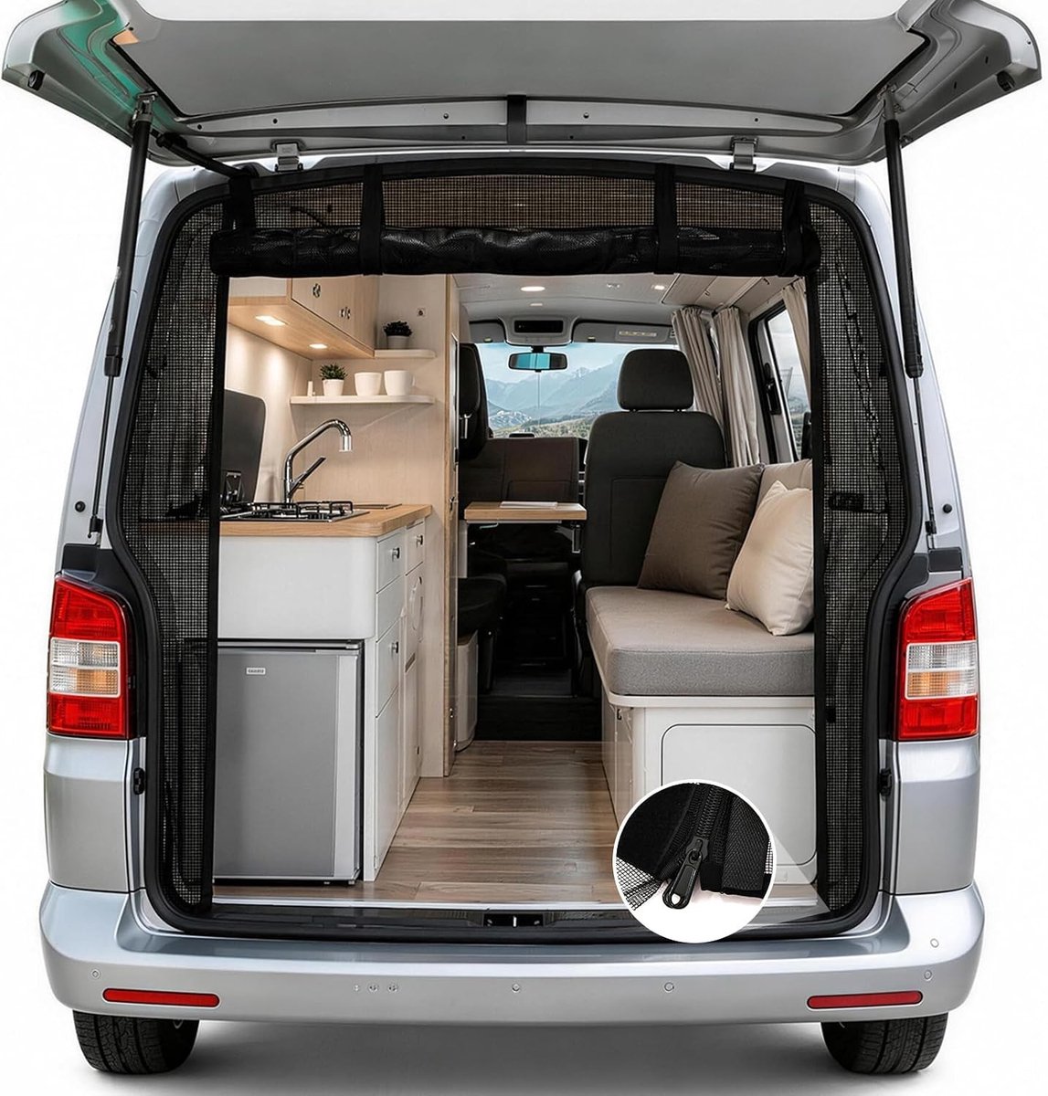 Magnetisch hor voor achterklep VW T5 T6, insectenbescherming, eenvoudig te installeren, duurzaam en effectief