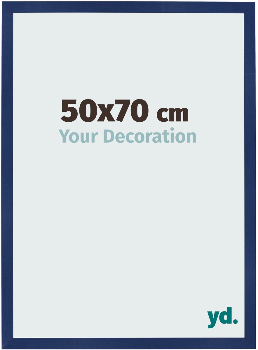 Your Decoration - Fotolijst 50x70 cm - MDF - Donkerblauw Geveegd - Bologna