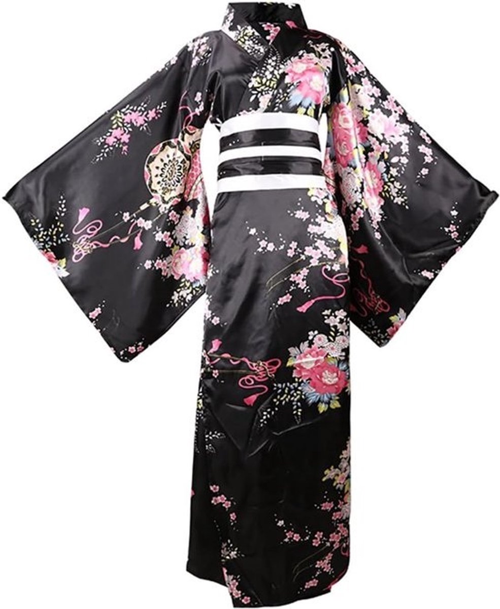 Elegante Kimono Jurk met Bloemenpatroon - Vlinderende Ochtendjas voor Vrouwen