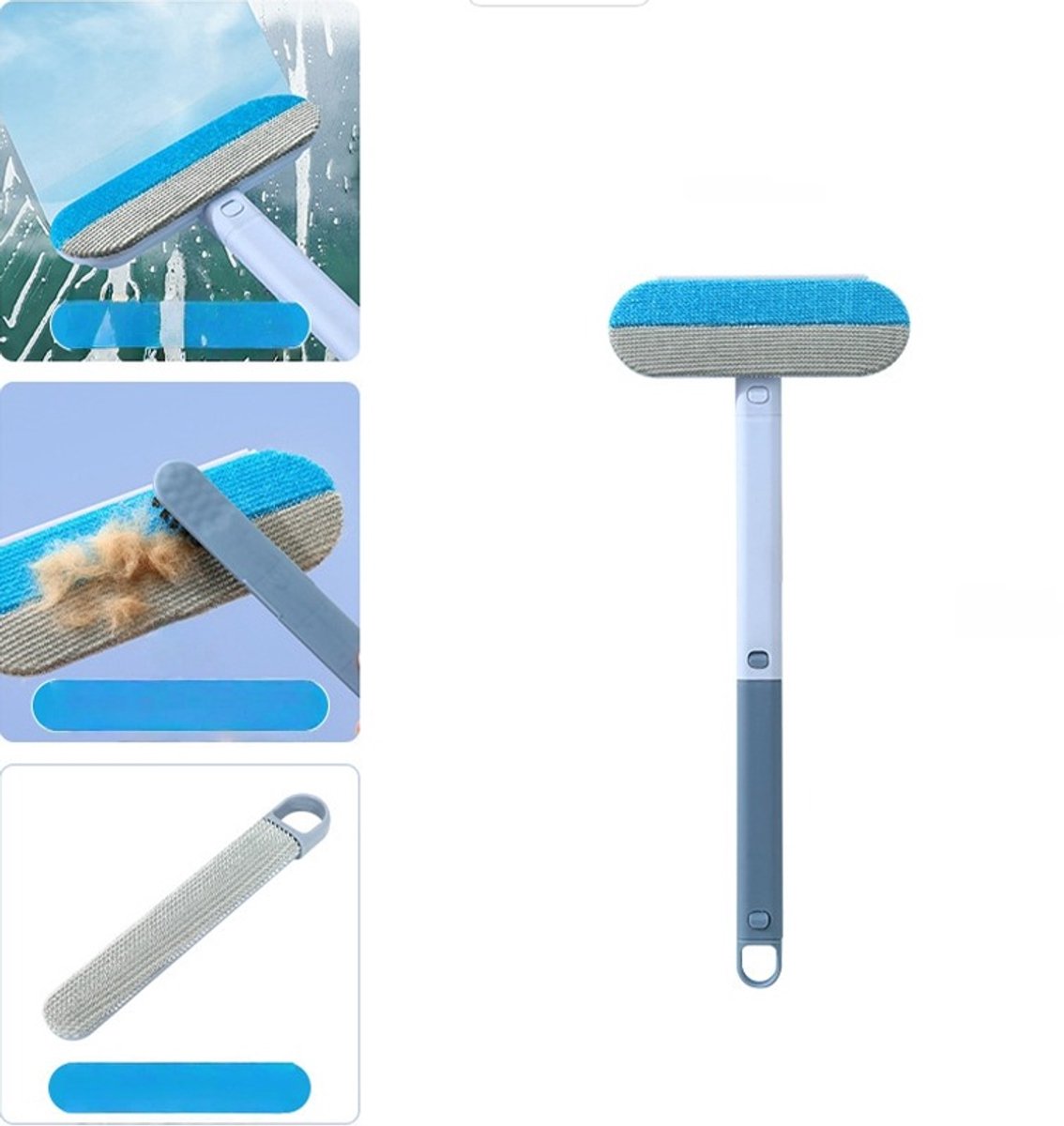 Multicolor Splicing Dierenhaarverwijderaar Borstel met Rakel - Efficiënte Kat & Hond Haarverwijderingstool