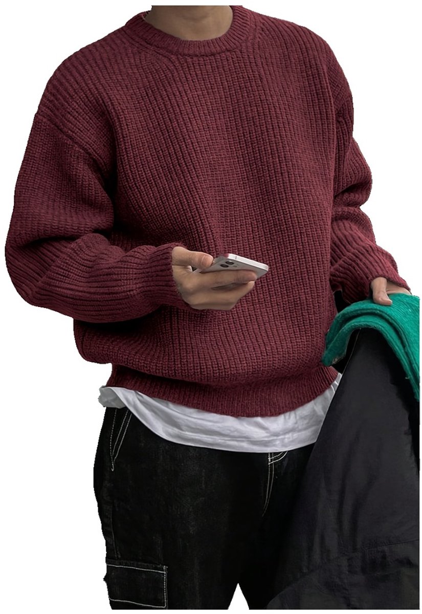 Currero Sweater Heren Sweaters Sweatshirt Hoodie Warme Trui Pullover Jumper Crewneck Vest Rood
