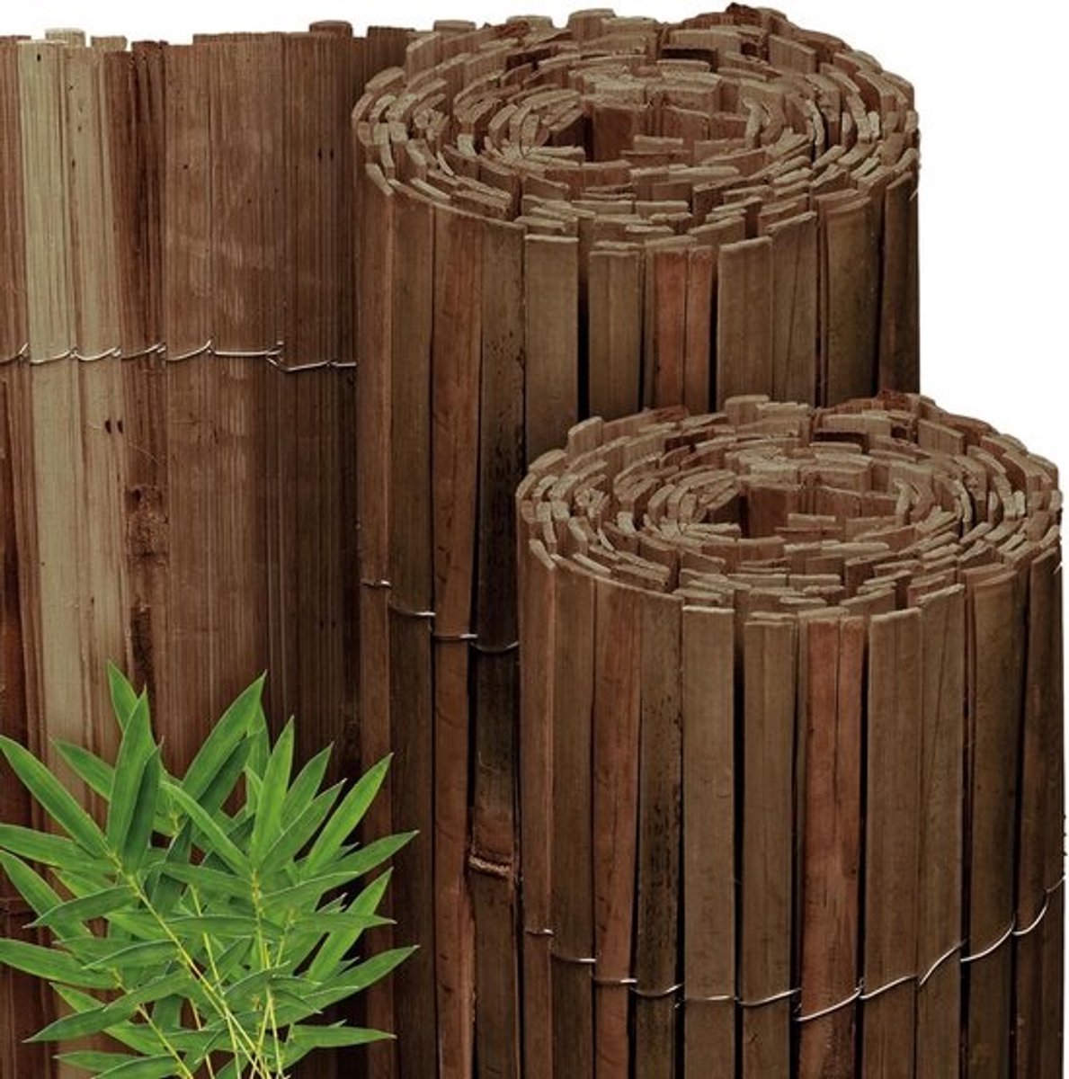 Bamboe Privacy Scherm Donkerbruin 180x600 cm – Weerbestendig Bamboemat voor Tuin en Balkon