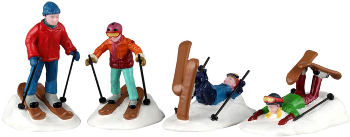 Lemax - Ski School Lessons - Set van 4