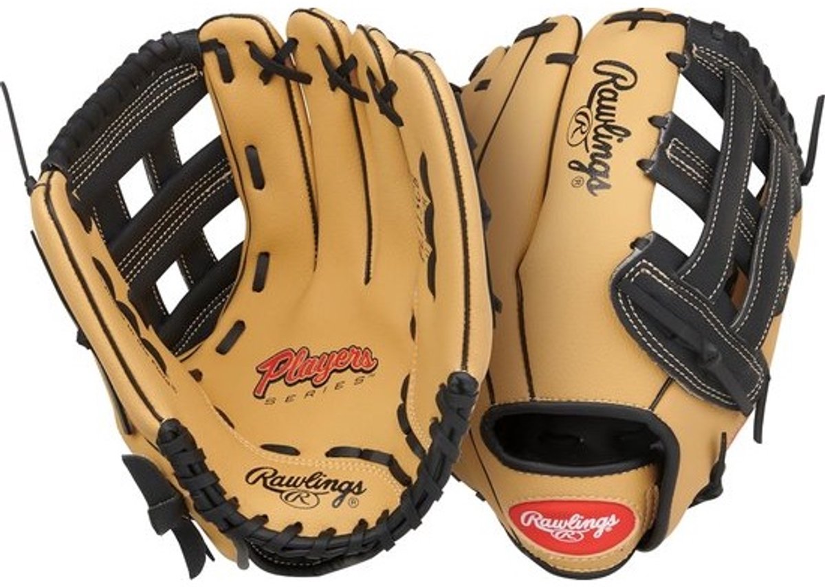 Honkbal Handschoen - Jeugd Handschoen - Tee Ball Spelers - Gemakkelijk Te Sluiten - 9 tot 11.5 Inch - Camel Zwart