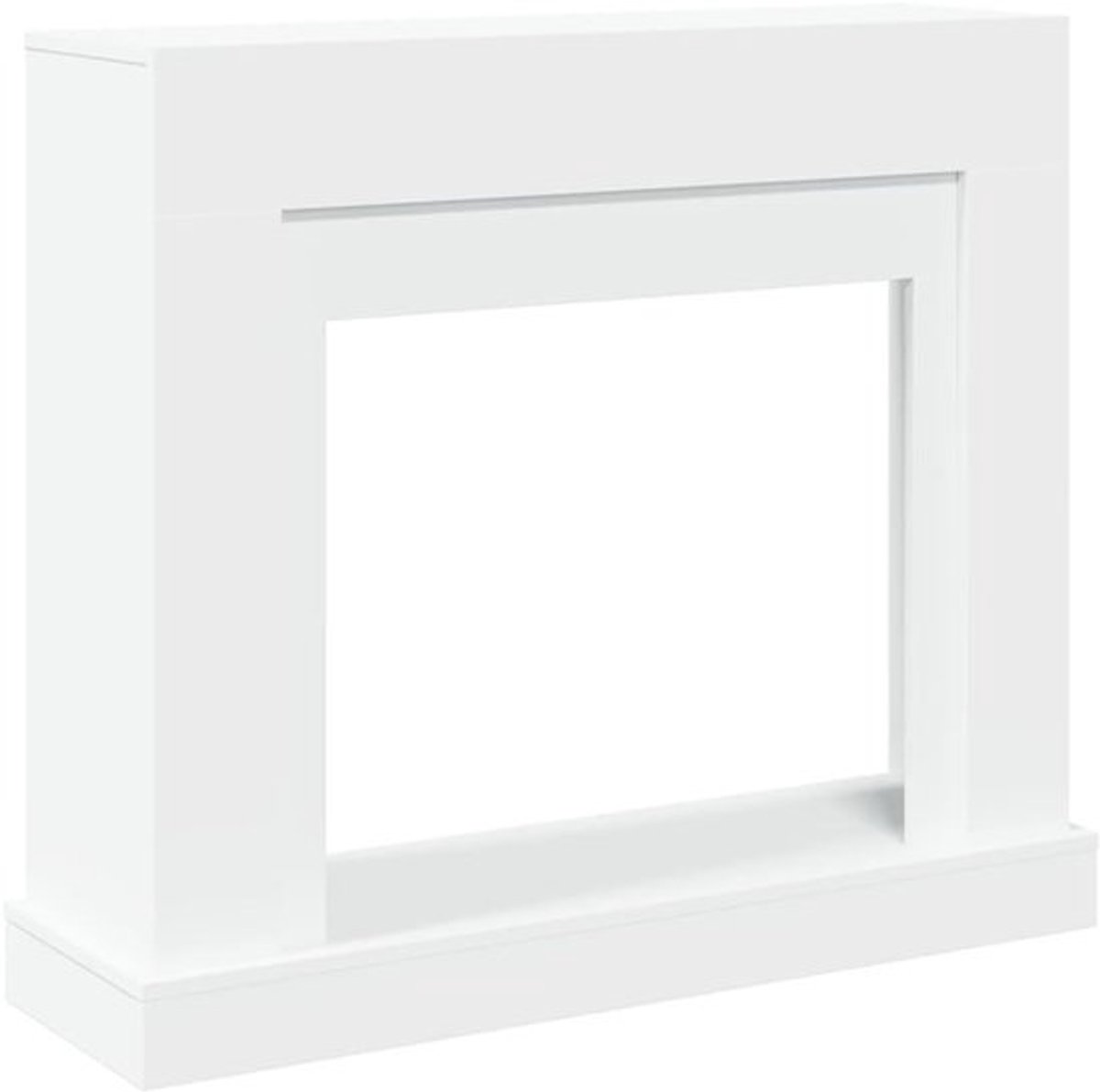 Functionele en decoratieve open haard 100x30x87.5 cm wit
