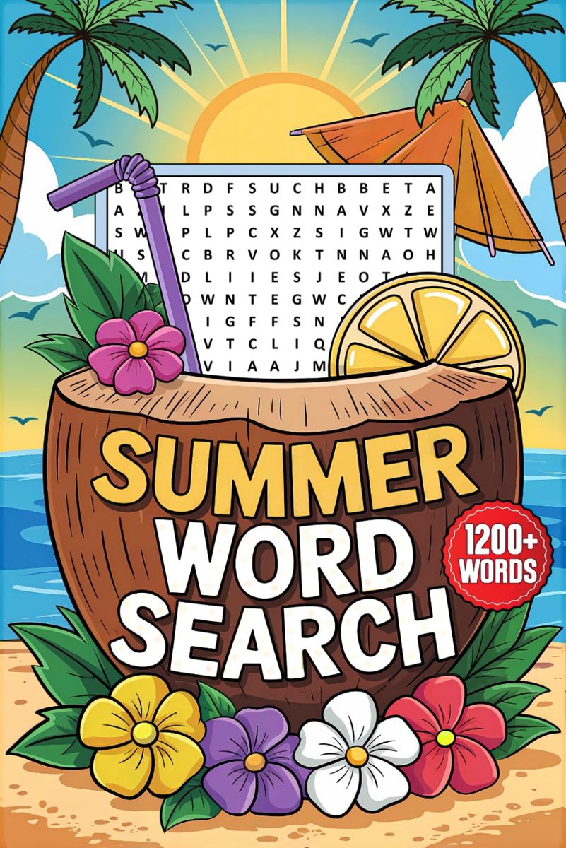 Summer Word Search 1200+ Words: Relaxing Word Find Puzzles for Adults and Seniors, Large Print Activity Book with - ShopVlot