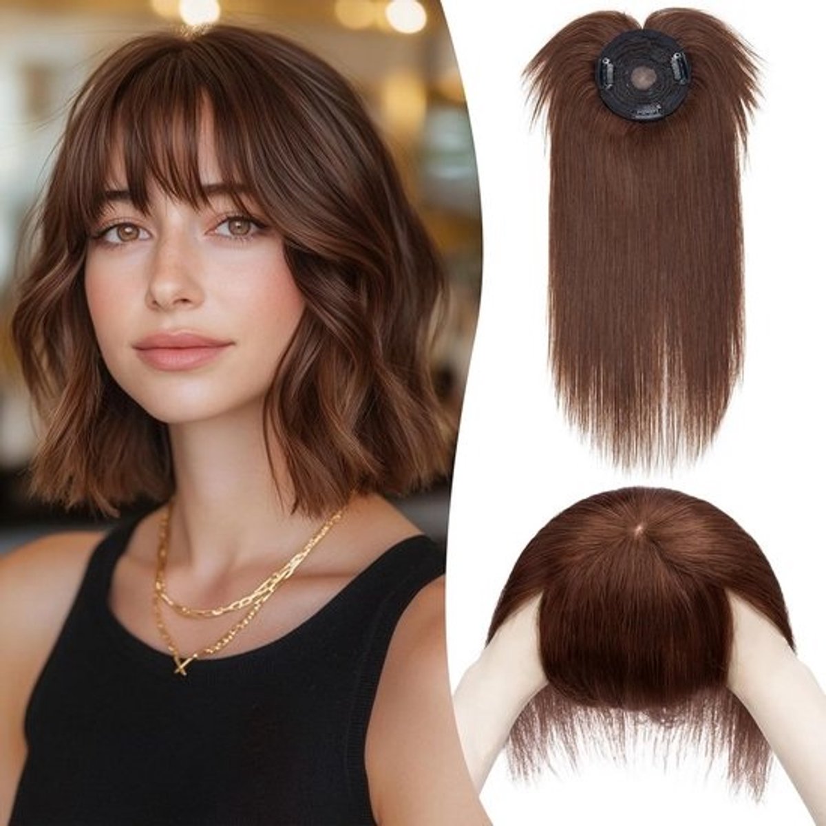 Clip-in Pony van Echt Haar voor Vrouwen, Natuurlijke Haarverlenging voor Direct Volume
