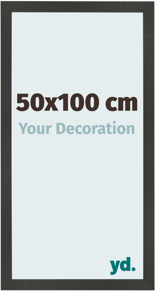 Your Decoration - Fotolijst 50x100 cm - MDF - Antraciet - Bologna