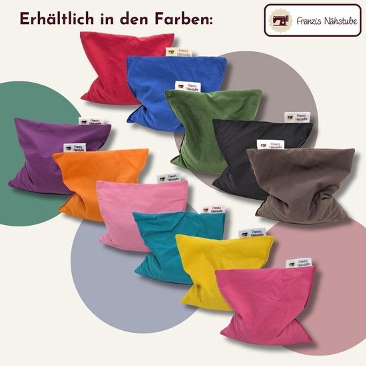Kersenpitkussen 50 x 20 cm - Warmte- en Koudetherapie, 100% Katoen, Multifunctioneel