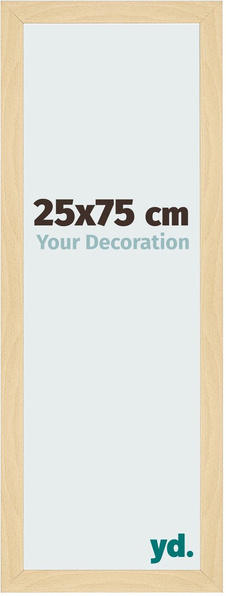 Your Decoration - Fotolijst 25x75 cm - MDF - Beuken Decor - Bologna