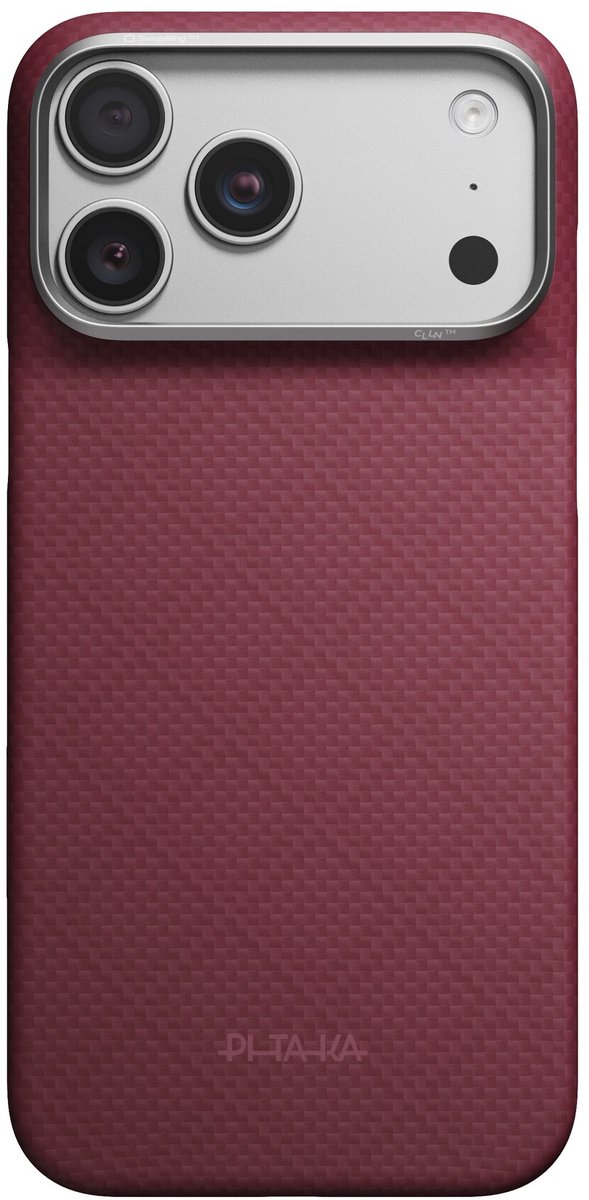 Pitaka Argyle Case iPhone 18/17 Pro Max, Burgundy