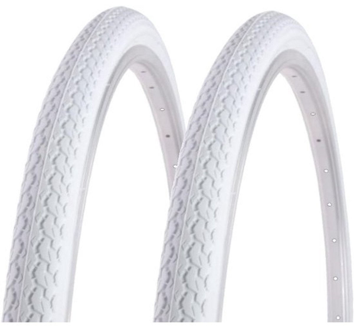 Set van 2 Fietsbanden 26 x 1 3/8 (37-590) Wit voor Stadsfiets en Toerfiets