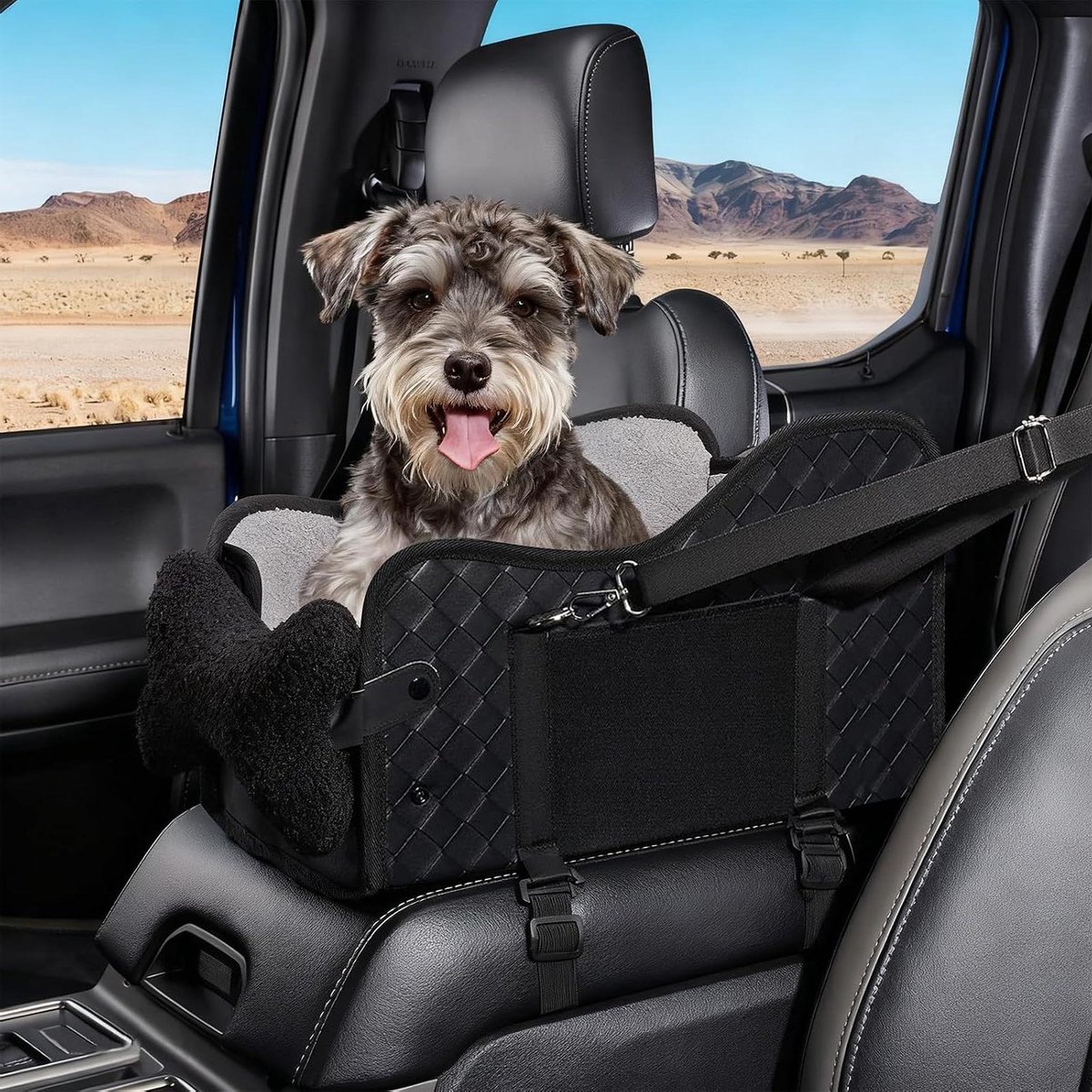 Honden Autostoel - Hondenstoel Auto - Veilig Reizen - Antislip Bevestiging - 42 x 20 x 22 cm - Zwart