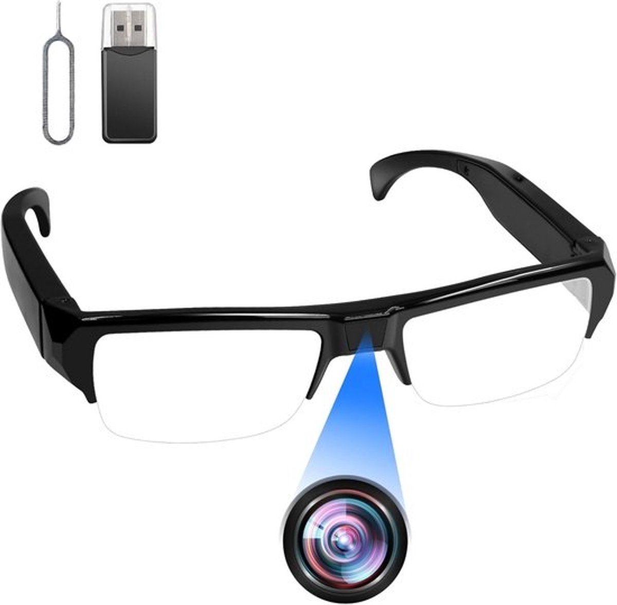 HD 1080p Actiecamera Bril - Draagbare Video Opnamebril voor Buitenactiviteiten