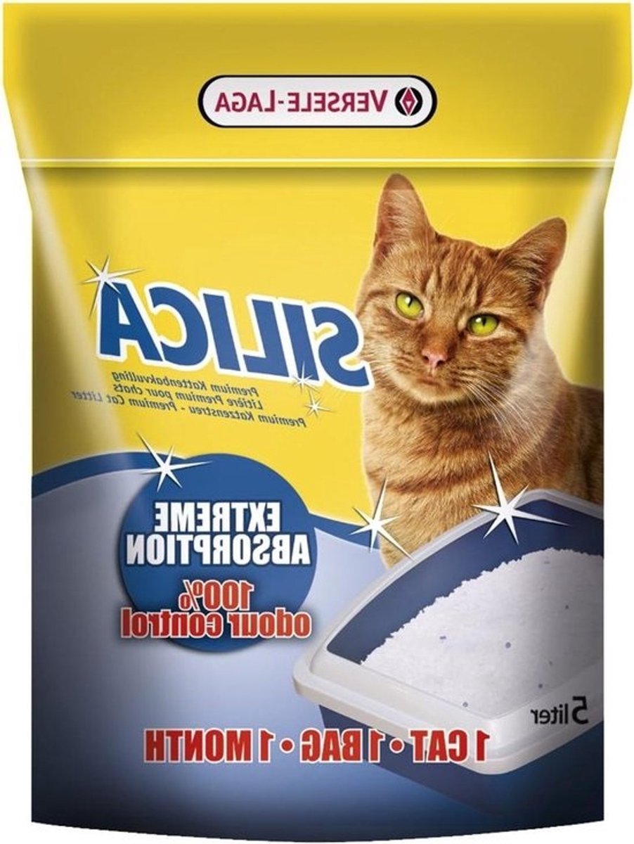 Kattenbakvulling Silica - Kiezels - Hygiënisch Houden - Ultra absorberend - 2.3 kg - Wit en Blauw