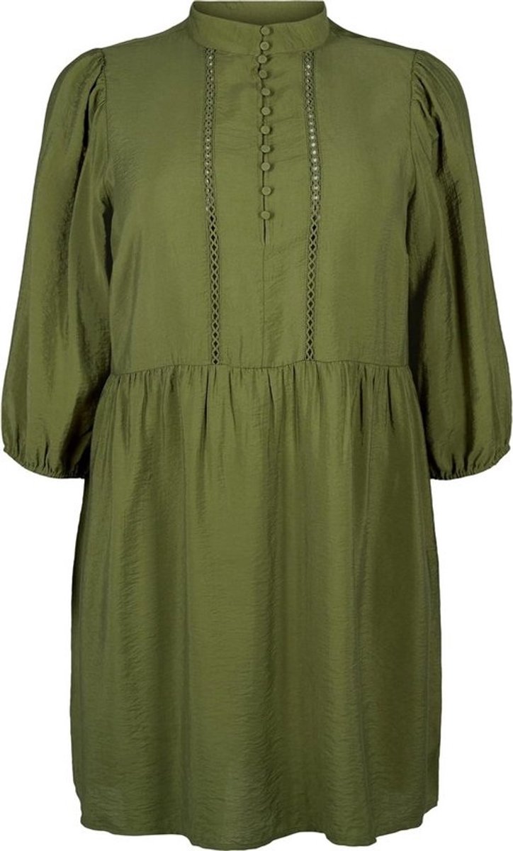 Plus Size Dames Jurk 3/4 Mouw Viscose Knielengte