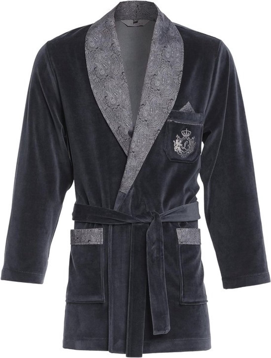 Korte Velours Huisjas voor Heren - Elegante Dressing Gown