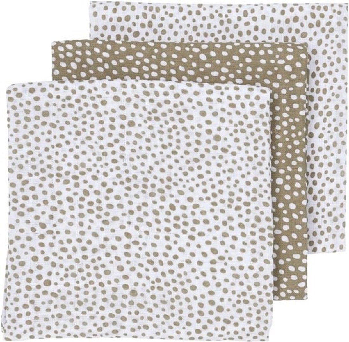 3-Pack Hydrofiele Luiers en Mullendoeken 70x70 cm Neutralen Kleuren