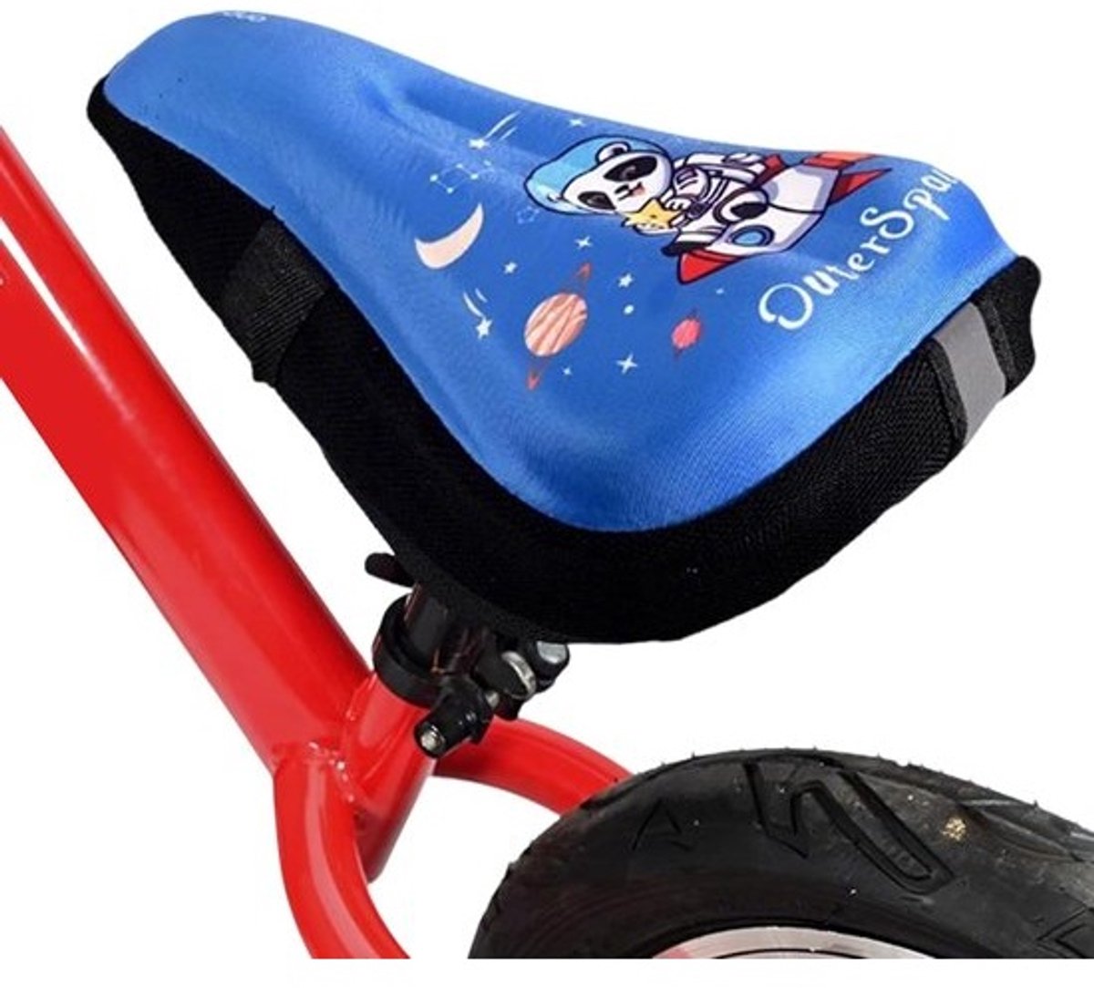 Kinder Fietszadel - Zacht Zadel - Comfortabel Fietsen - Schokabsorberend Gel - 15 x 22 cm - Blauw