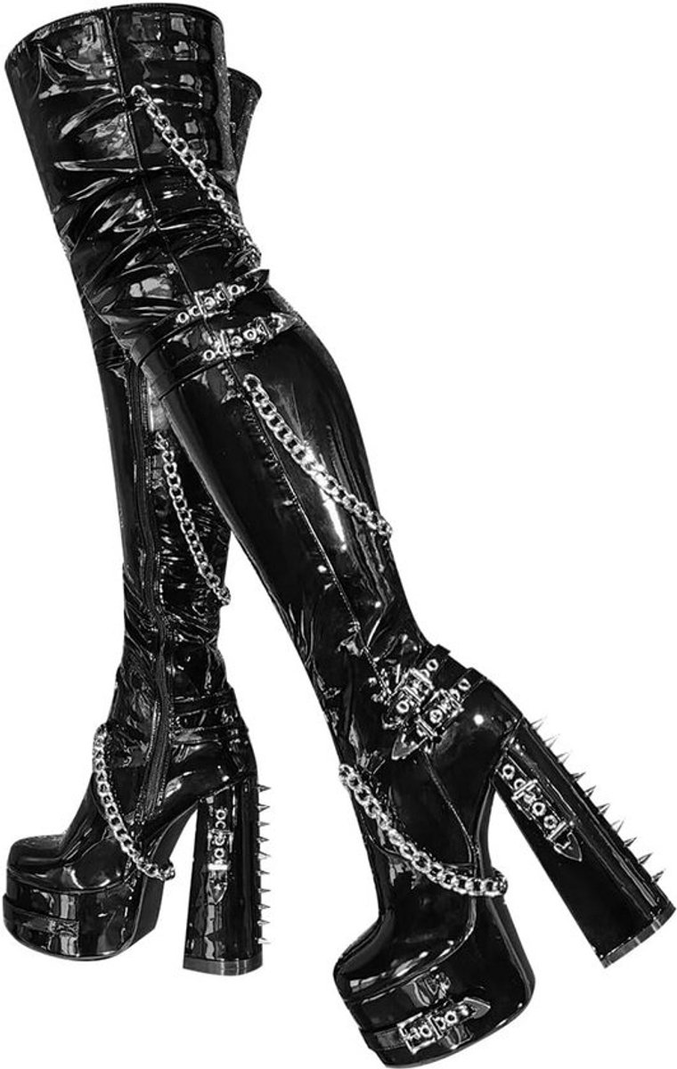 Overknee Platformlaarzen voor Dames - Punkstijl Gothische Boots