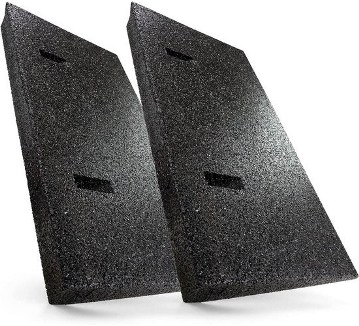 Rubberen Oprijplaat - Drempelhulp - Overbruggen Hoogteverschil - Hoge Belasting - 50x25x4.5 cm - Zwart