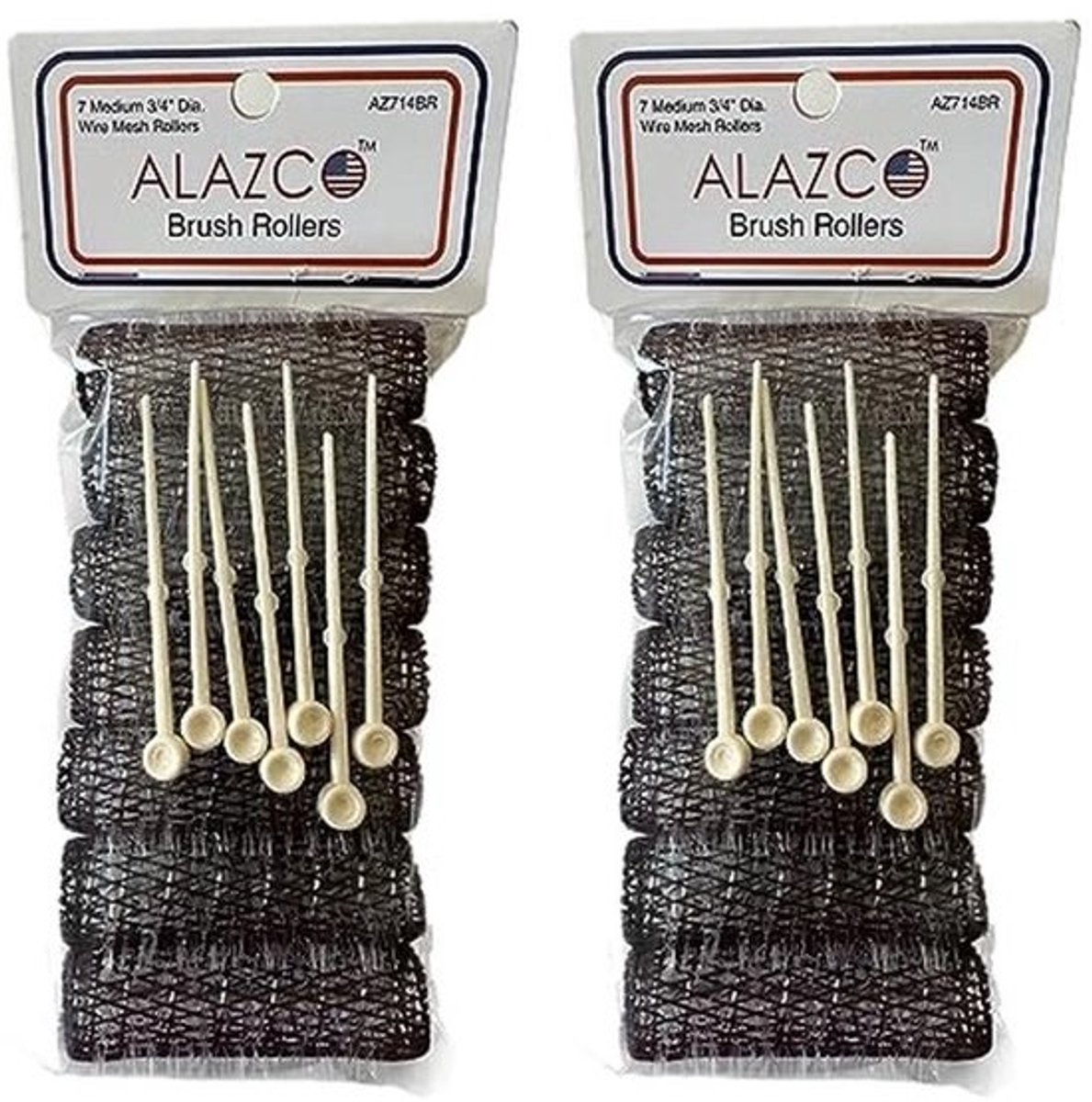 Vintage Haarrollers Set van 14 Stuks - Medium Krulspelden met Flexibele Pins