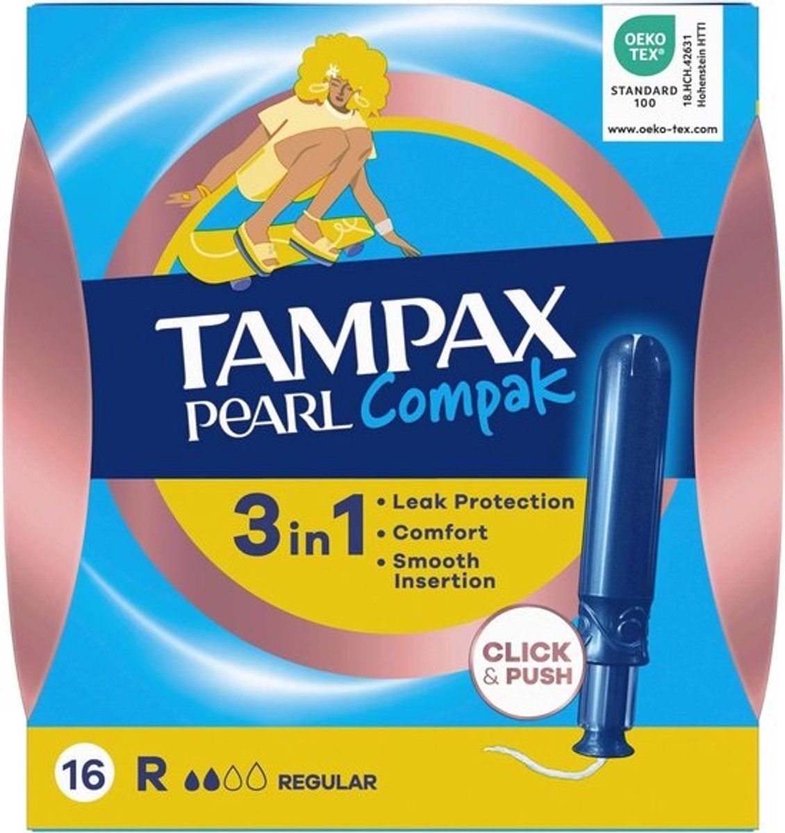 Tampons met Applicator Regelmatig - 128 Stuks voor Comfort en Bescherming