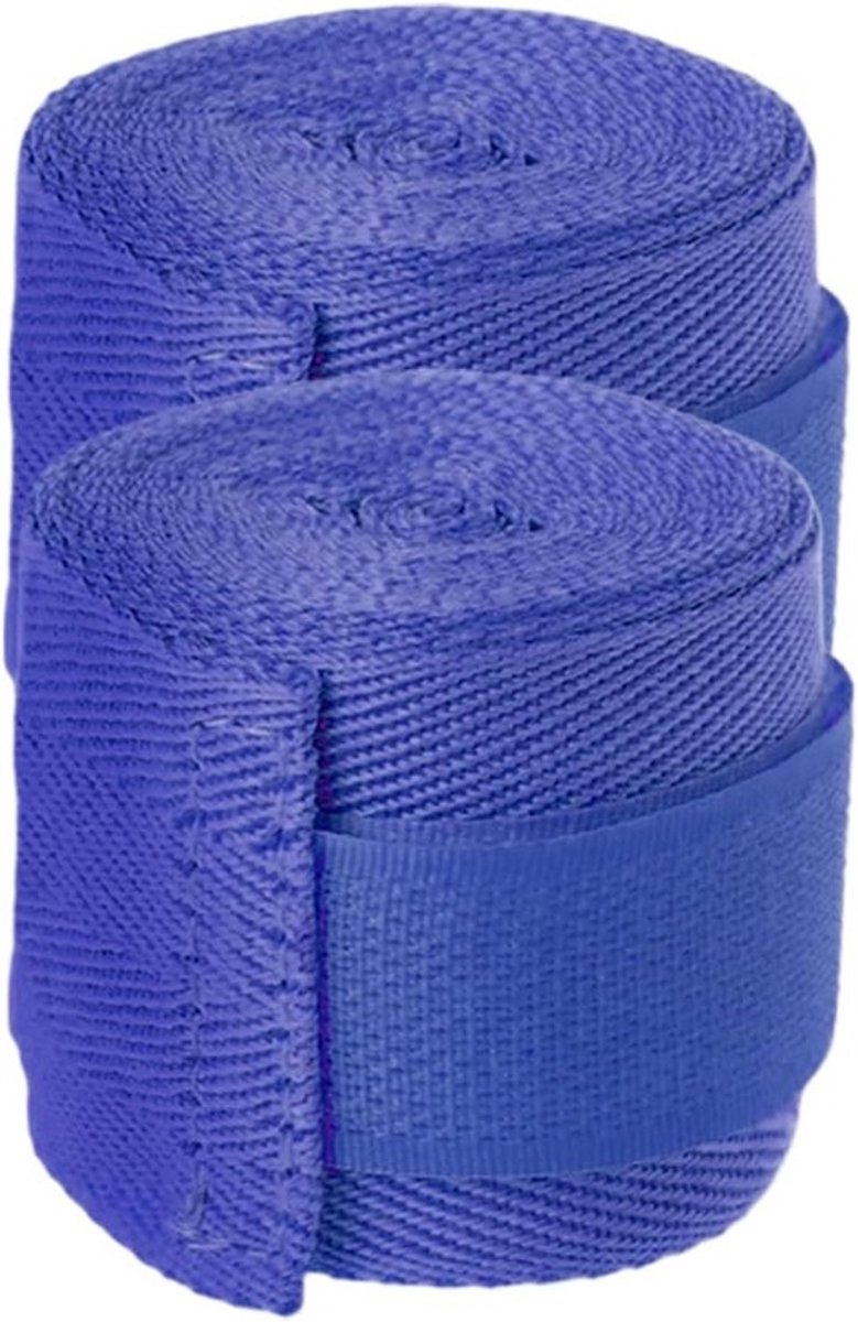 Bokshandschoenen - Handwikkelingen Zwachtels - Vechtsport Training - Compressie Ondersteuning - Unisex - Blauw