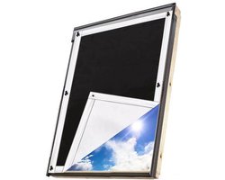 Verduisterend Rolgordijn - Zonwering Gordijn - Babykamer Zolder - Zonder Boren - 60 x 120 cm - Zilver