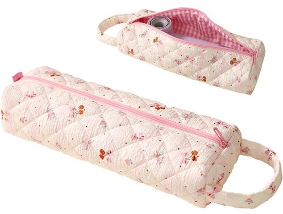 Föhn Opbergtas - Reistas Krultang - Haarstyling Apparaten Organiseren - Lichtgewicht Draagbaar - 36x12.5x8 cm - Lichtroze
