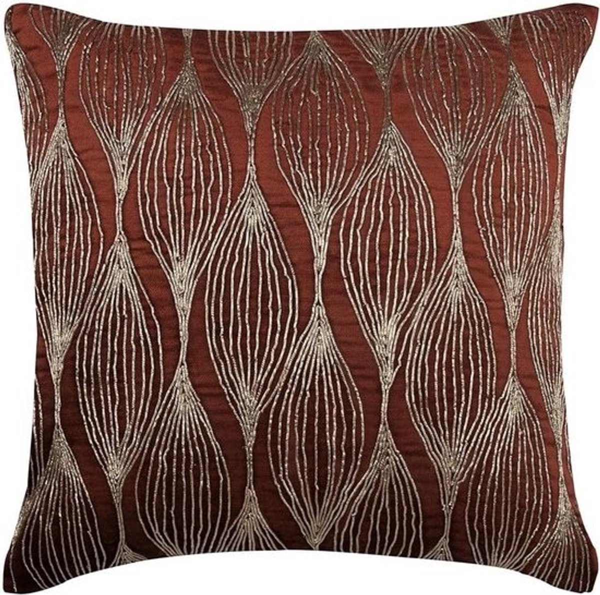 Kussenhoes Fluweel - Decoratieve Kussenhoes - Woonkamer Decoratie - 100% Handgemaakt - 40 x 40 cm - Roestbruin