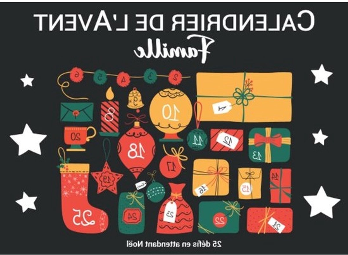 Familie Adventskalender - Kerstkalender Boek - Samen Spelletjes Doen - 25 Dagen Plezier - 20.96 x 0.3 x 15.24 cm