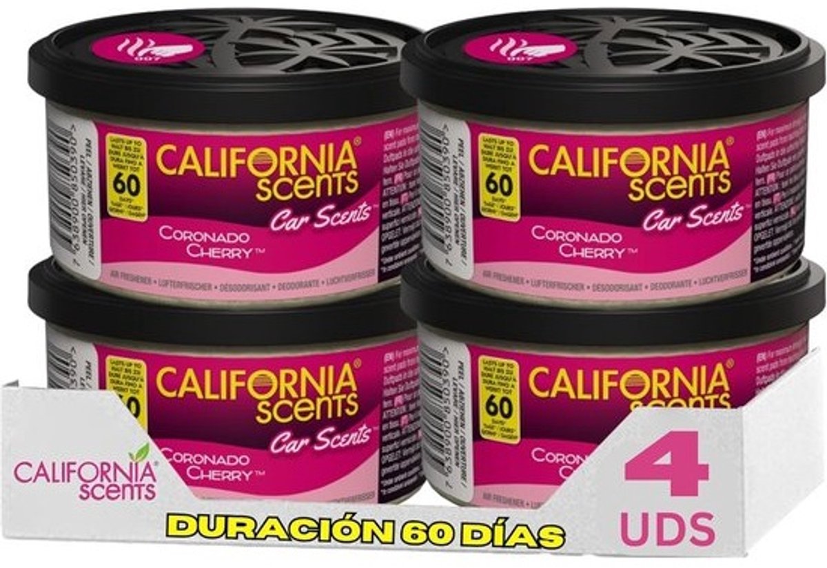 Luchtverfrisser Coronado Cherry - Set van 4 - Biologische Geuroliën