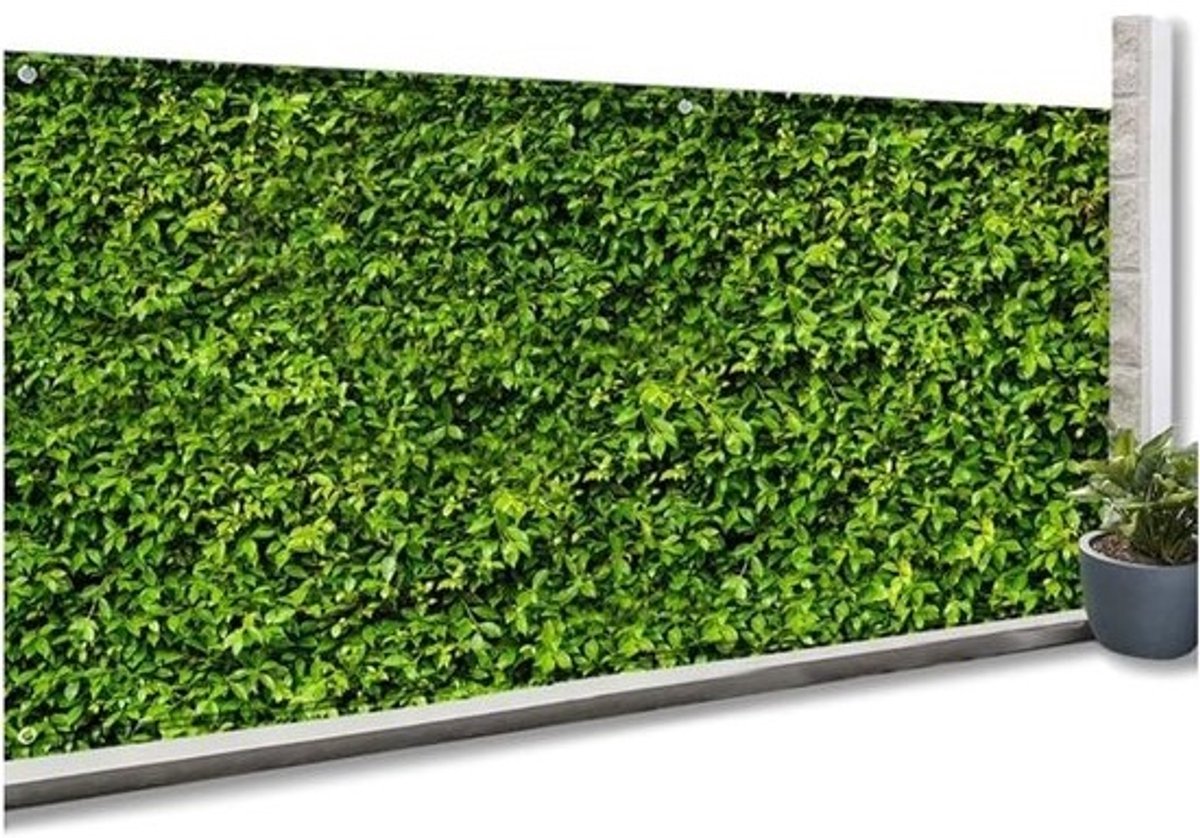 Privacy scherm - Balkonafscheiding Tuin - Meer Privacy Creëren - Levendige Bladprint - 1.8 x 10 m - Groen