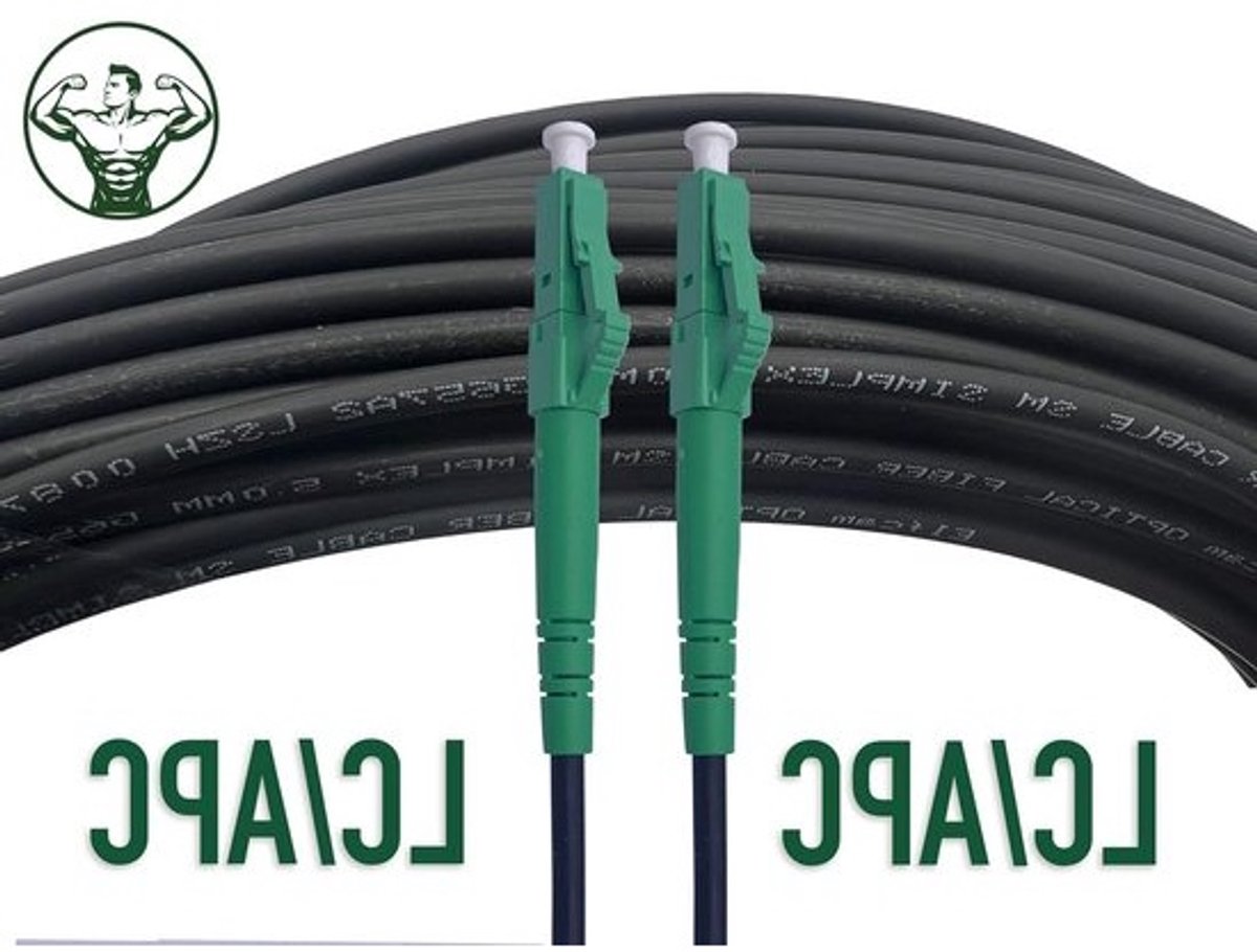 Glasvezelkabel Buiten - LC/APC Kabel OS2 - Internetverbinding Maken - Hoge Flexibiliteit LSZH - 20 meter - Zwart
