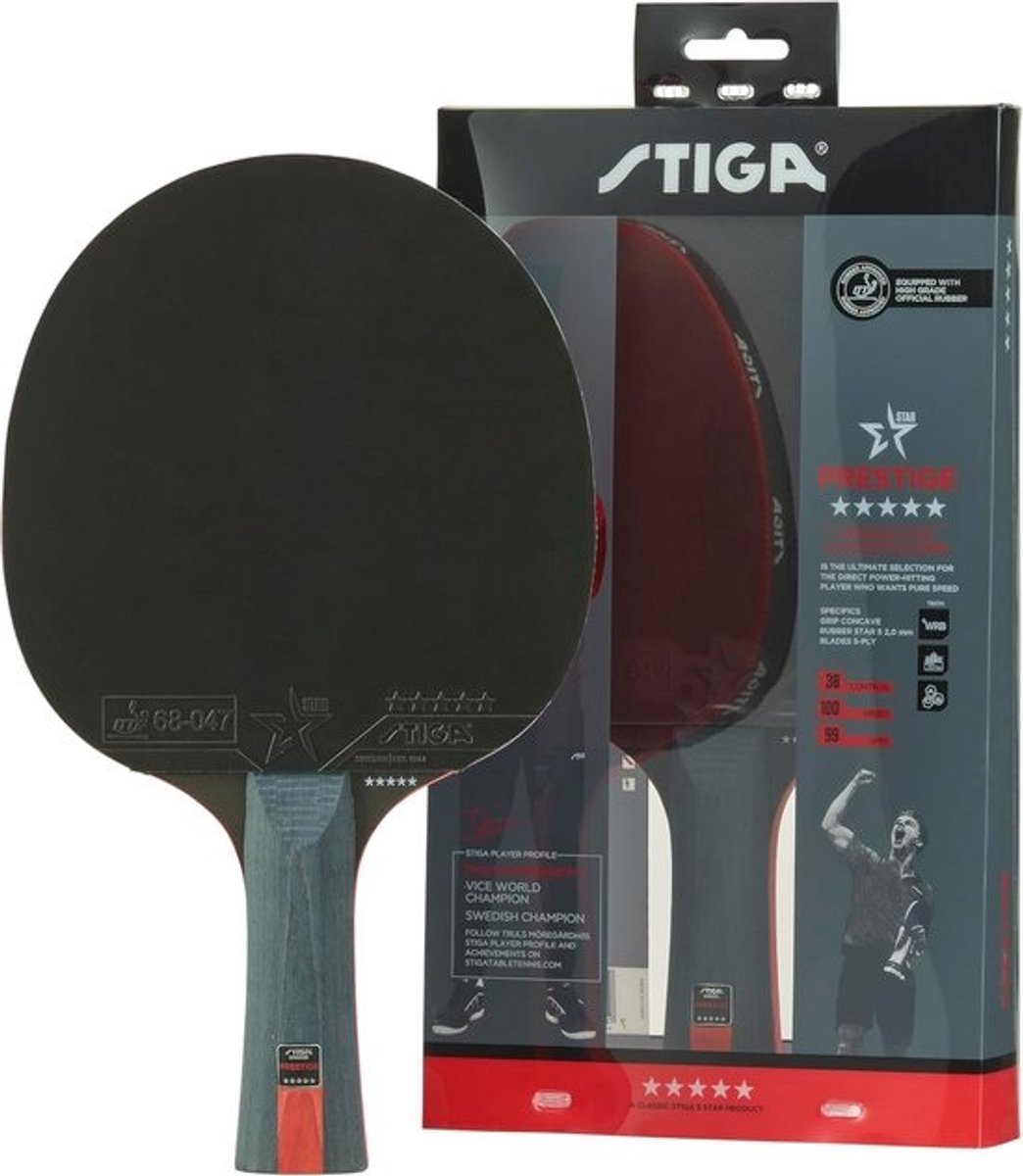 Professioneel tafeltennisracket met 5 sterren classificatie en comfortabele grip